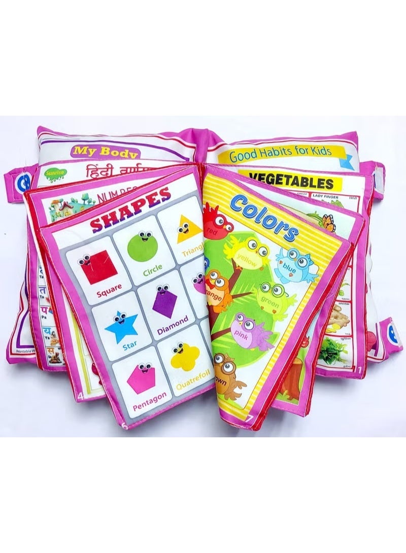 HAPZEY Learning Plush Cushion Book for Kids – Alphabet, Numbers & Basic Words Learning Toy Safe, Soft & Durable Baby Learning Pillow – Ideal for Preschool Education & Sensory Development Perfect Educational Gift for Toddlers – Fun, Engaging & Screen-Free Learning Activity Toy - Image 3